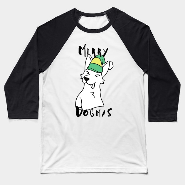 merry dogmas Baseball T-Shirt by crackstudiodsgn